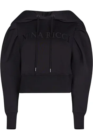 Nina Ricci Logo-embroidered cotton hoodie