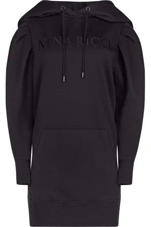 Nina Ricci Logo-embroidered hooded dress