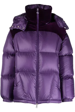Moncler Meandre velvet-panelled padded jacket
