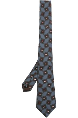 Giorgio Armani Geometric-print silk tie