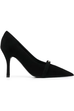 Furla 80mm logo-plaque leather pumps