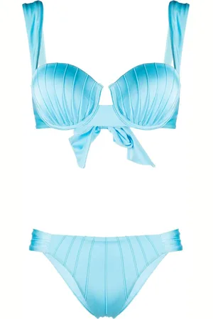 Noire Swimwear Underwire-cup tie-fastening bikini set