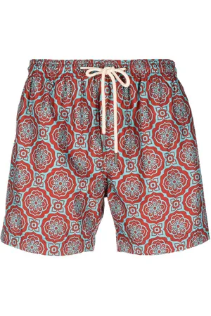 PENINSULA SWIMWEAR Geometric-print swim shorts