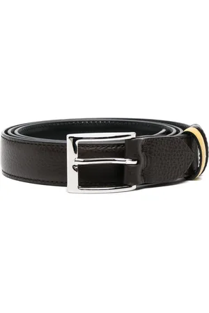 Hogan Grained-texture leather belt