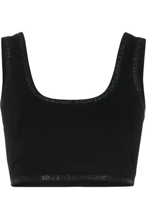 Alexander Wang Rhinestone-trim cropped top
