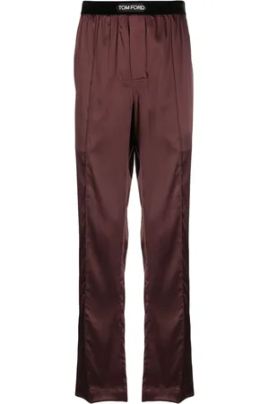 Tom Ford Logo-waistband silk pajama bottoms