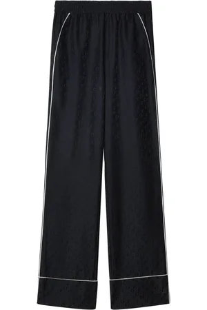 OFF-WHITE Straight-leg pyjama-inspired trousers