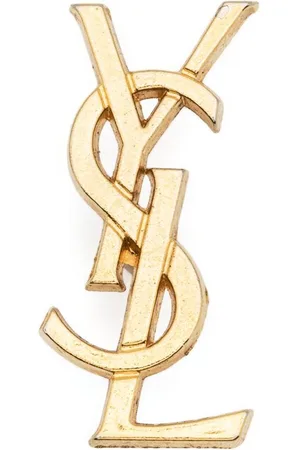 Saint Laurent 1990 logo brooch
