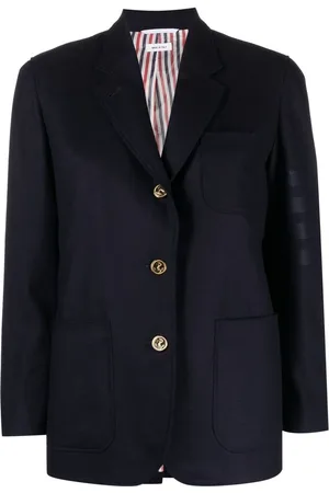 Thom Browne Single-breasted stripe-sleeve blazer