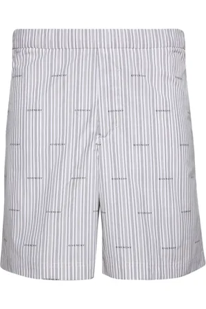 Givenchy Logo-print striped cotton shorts