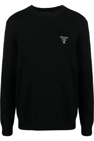 Prada Logo-embroidered cashmere jumper