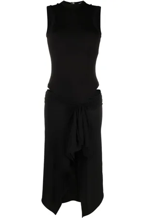 The Attico Asymmetric cut-out jersey dress