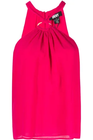 DKNY Halterneck georgette blouse