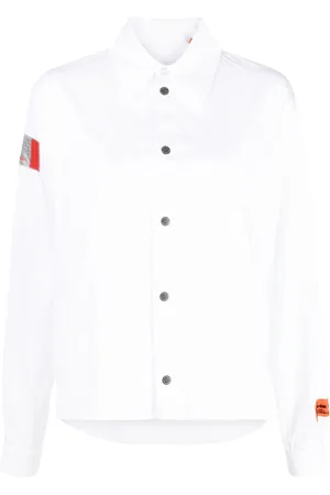 Heron Preston Logo-patch cotton shirt