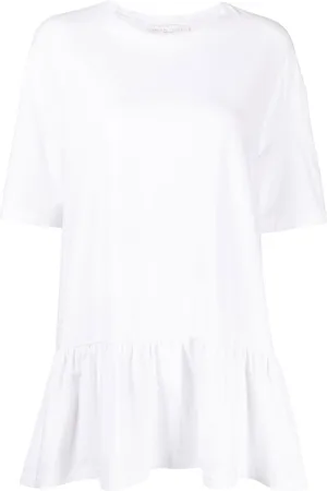 Fabiana Filippi Cotton-linen peplum T-shirt