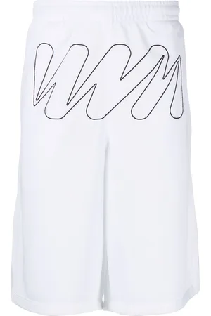 OFF-WHITE Wave Outl Diagonal mesh shorts