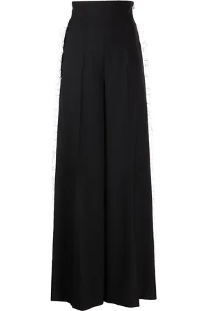 Rochas Ruffle wide-leg tailored trousers