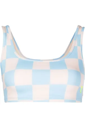 P.E Nation Checked cut-out sports bra