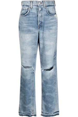 Cotton Citizen Kate straight-leg ripped jeans