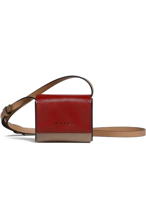 Marni Colour-block leather crossbody bag