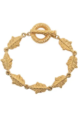 Givenchy 1990s leaf motif bracelet