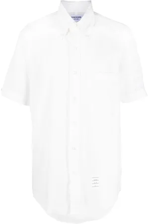 Thom Browne 4-Bar stripe short-sleeved shirt