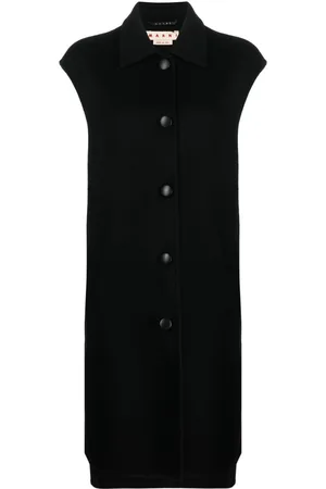 Marni Asymmetric virgin wool-cashmere blend coat