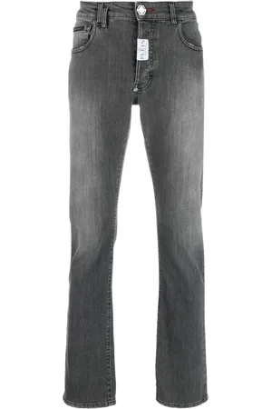 Philipp Plein Logo-patch slim-cut jeans