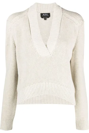 A.P.C. V-neck cotton jumper