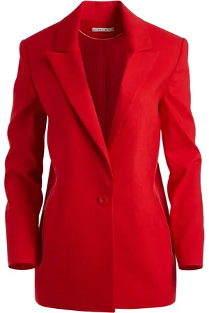 ALICE+OLIVIA Johanna linen-blend blazer