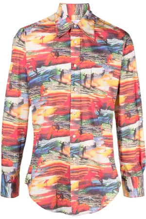 ERL Sunset-print cotton shirt