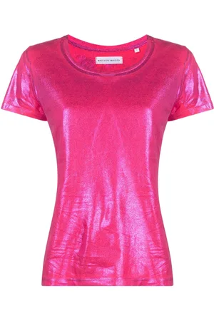 Madison.Maison Short-sleve lamé T-shirt