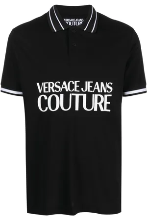 VERSACE Logo-print polo shirt