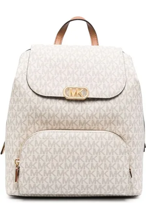 Michael Kors Monogram-pattern logo-buckle backpack