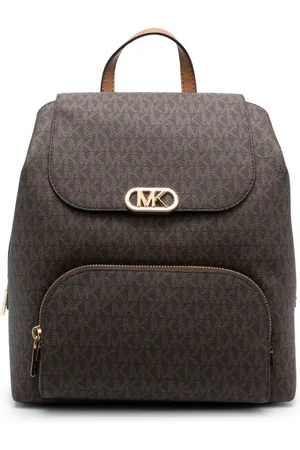 Michael Kors Monogram-pattern logo-buckle backpack