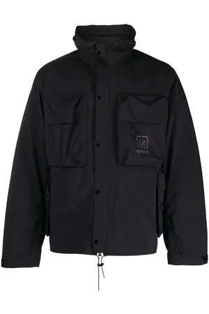 C.P. Company Logo-print two-pocket windbreaker