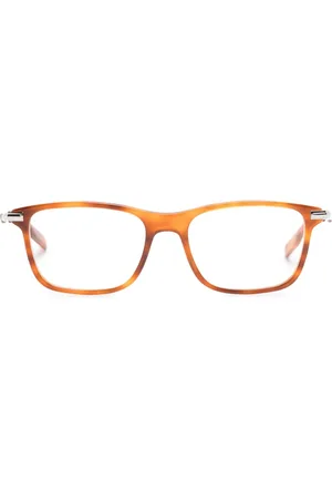 Montblanc Havana square-frame glasses