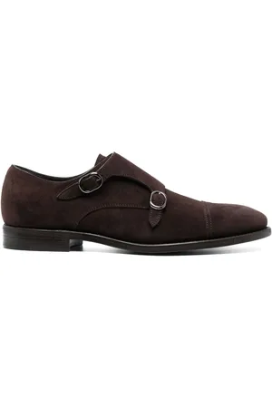 HENDERSON BARACCO Buckled suede monk shoes