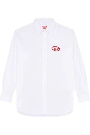 Diesel S-Dou-Plain logo-embroidered shirt