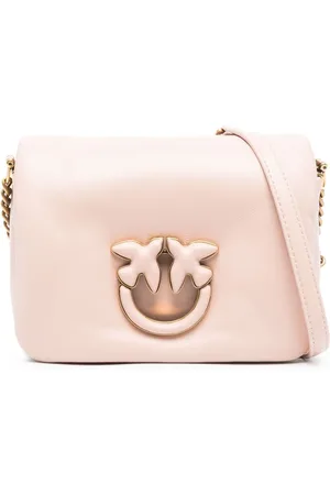 Pinko Love leather crossbody bag