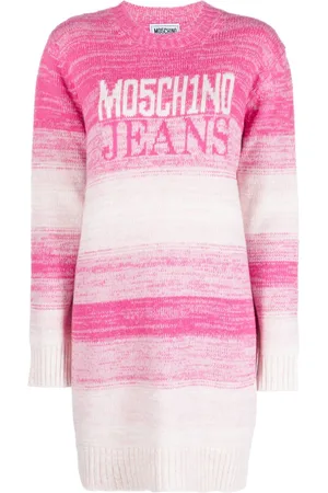 Moschino Logo-intarsia wool-blend jumper