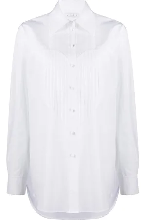 AREA Heart-Bib Tuxedo cotton shirt