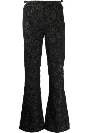 Ganni Jacquard flared trousers