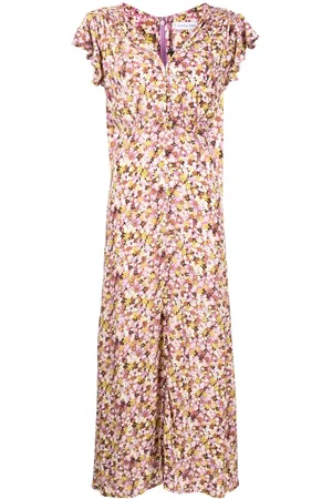 FAITHFULL THE BRAND Magdelena V-neck midi dress