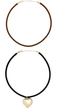 YVONNE LÉON 9kt yellow Coeur charm necklace