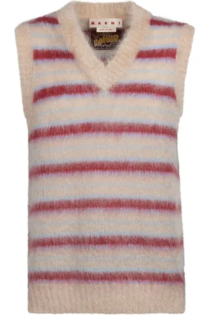 Marni Striped mohair-blend vest