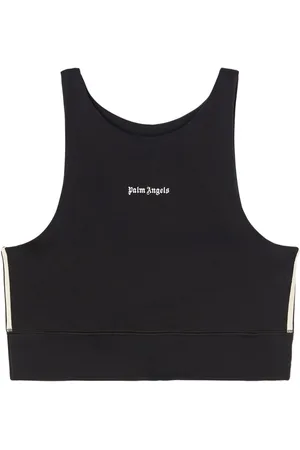 Palm Angels Logo-print crop top