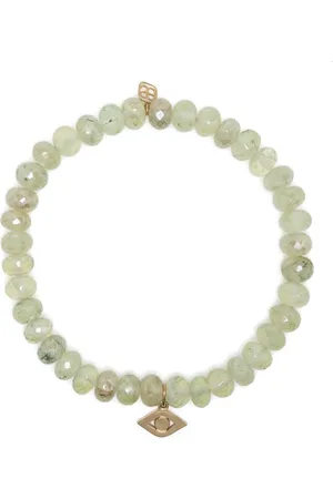 Sydney Evan 14kt gold Evil Eye prehnite bracelet