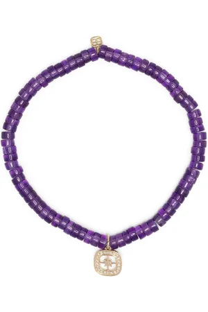 Sydney Evan 14kt yellow gold Starburst amethyst bracelet