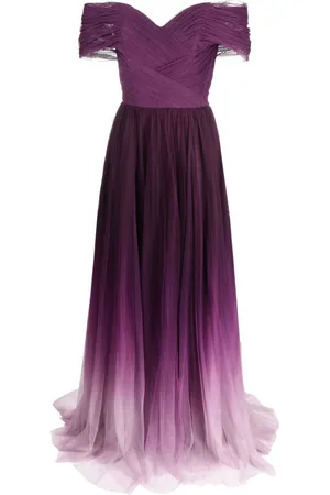 Ana Radu Gradient-effect organza maxi dress